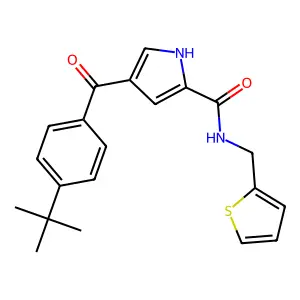 4-[4-(tert-butyl)benzoyl]-N-(2-thienylmethyl)-1H-pyrrole-2-carboxamide structure