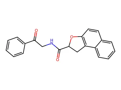 N-(2-oxo-2-phenylethyl)-1,2-dihydronaphtho[2,1-b]furan-2-carboxamide structure
