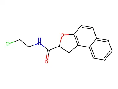 N-(2-chloroethyl)-1,2-dihydronaphtho[2,1-b]furan-2-carboxamide structure