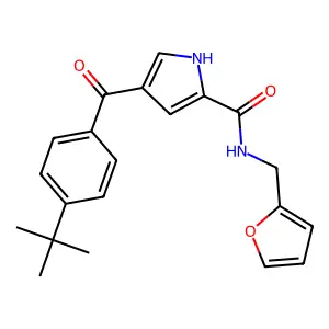 4-[4-(tert-butyl)benzoyl]-N-(2-furylmethyl)-1H-pyrrole-2-carboxamide structure
