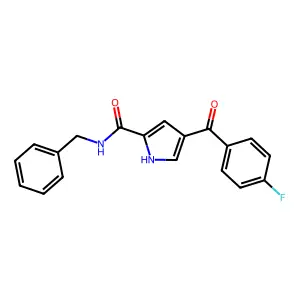 N-benzyl-4-(4-fluorobenzoyl)-1H-pyrrole-2-carboxamide structure