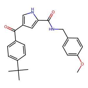 4-(4-tert-butylbenzoyl)-N-[(4-methoxyphenyl)methyl]-1H-pyrrole-2-carboxamide structure