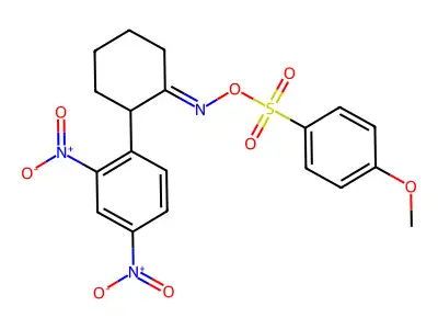 [[2-(2,4-Dinitrophenyl)cyclohexylidene]amino] 4-methoxybenzenesulfonate structure
