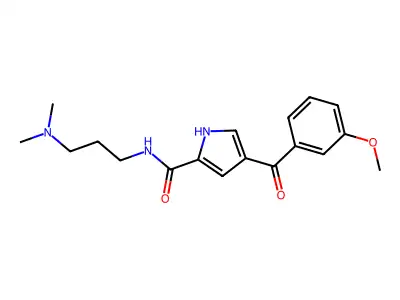N-[3-(dimethylamino)propyl]-4-(3-methoxybenzoyl)-1H-pyrrole-2-carboxamide structure