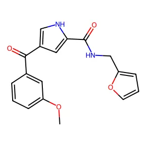 N-(2-furylmethyl)-4-(3-methoxybenzoyl)-1H-pyrrole-2-carboxamide structure