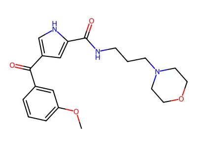 4-(3-methoxybenzoyl)-N-(3-morpholinopropyl)-1H-pyrrole-2-carboxamide structure