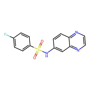 4-fluoro-N-(6-quinoxalinyl)benzenesulfonamide structure