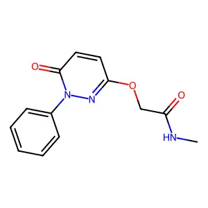 N-methyl-2-[(6-oxo-1-phenyl-1,6-dihydro-3-pyridazinyl)oxy]acetamide structure