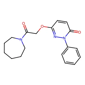 6-[2-(1-azepanyl)-2-oxoethoxy]-2-phenyl-3(2H)-pyridazinone structure