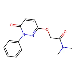 N,N-dimethyl-2-[(6-oxo-1-phenyl-1,6-dihydro-3-pyridazinyl)oxy]acetamide structure