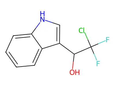 2-chloro-2,2-difluoro-1-(1H-indol-3-yl)-1-ethanol structure