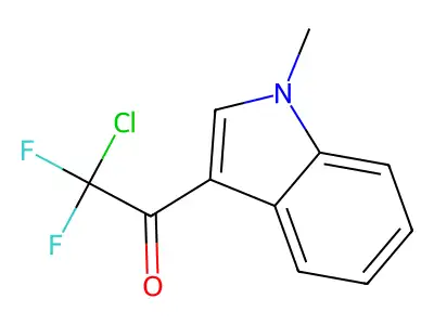 2-chloro-2,2-difluoro-1-(1-methyl-1H-indol-3-yl)-1-ethanone structure