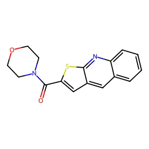 Morpholino(thieno[2,3-b]quinolin-2-yl)methanone structure