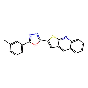 2-[5-(3-Methylphenyl)-1,3,4-oxadiazol-2-yl]thieno[2,3-b]quinoline structure