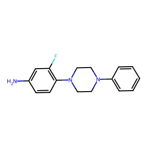 3-Fluoro-4-(4-phenylpiperazin-1-yl)aniline structure