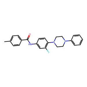 N-[3-fluoro-4-(4-phenylpiperazin-1-yl)phenyl]-4-methylbenzamide structure