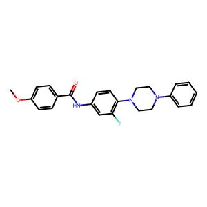 N-[3-fluoro-4-(4-phenylpiperazin-1-yl)phenyl]-4-methoxybenzamide structure