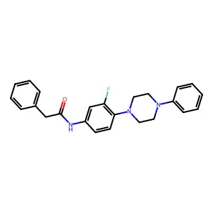 N-[3-fluoro-4-(4-phenylpiperazin-1-yl)phenyl]-2-phenylacetamide structure