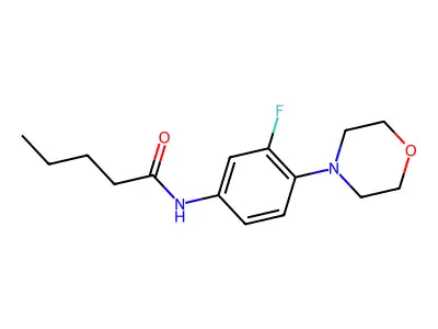 N-(3-fluoro-4-morpholinophenyl)pentanamide structure