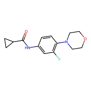 N-(3-fluoro-4-morpholinophenyl)cyclopropanecarboxamide structure