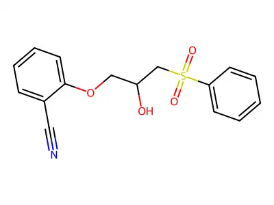 2-[3-(Benzenesulfonyl)-2-hydroxypropoxy]benzonitrile structure