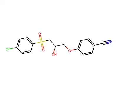 4-{3-[(4-Chlorophenyl)sulfonyl]-2-hydroxypropoxy}benzenecarbonitrile structure