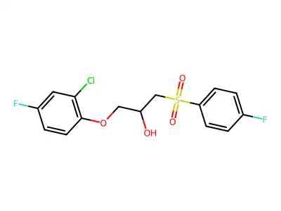 1-(2-Chloro-4-fluorophenoxy)-3-[(4-fluorophenyl)sulfonyl]-2-propanol structure