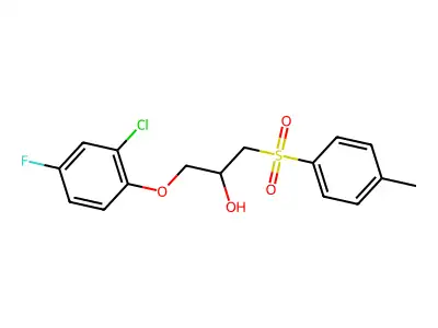 1-(2-Chloro-4-fluorophenoxy)-3-[(4-methylphenyl)sulfonyl]-2-propanol structure