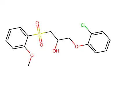 1-(2-Chlorophenoxy)-3-[(2-methoxyphenyl)sulfonyl]-2-propanol structure