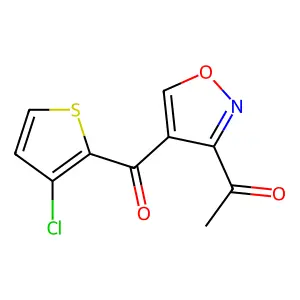 1-(4-((3-Chloro-2-thienyl)carbonyl)-3-isoxazolyl)-1-ethanone structure