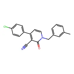 4-(4-Chlorophenyl)-1-(3-methylbenzyl)-2-oxo-1,2-dihydro-3-pyridinecarbonitrile structure