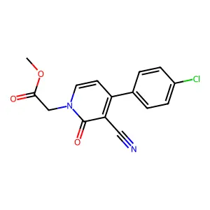 methyl 2-[4-(4-chlorophenyl)-3-cyano-2-oxo-1(2H)-pyridinyl]acetate structure