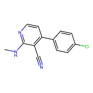 4-(4-Chlorophenyl)-2-(methylamino)pyridine-3-carbonitrile structure