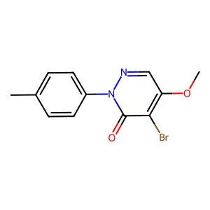 4-bromo-5-methoxy-2-(4-methylphenyl)-3(2H)-pyridazinone structure