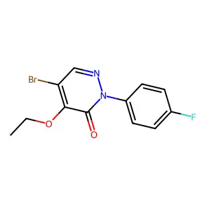 5-bromo-4-ethoxy-2-(4-fluorophenyl)-3(2H)-pyridazinone structure