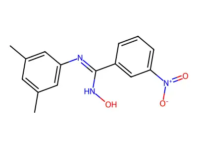 N-(3,5-dimethylphenyl)-N'-hydroxy-3-nitrobenzenecarboximidamide structure