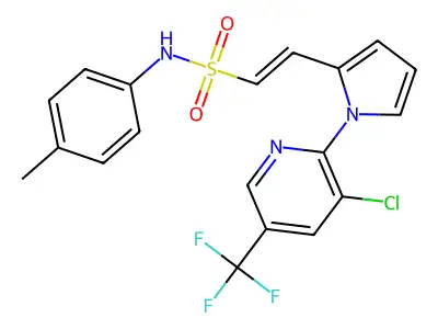 (E)-2-{1-[3-chloro-5-(trifluoromethyl)-2-pyridinyl]-1H-pyrrol-2-yl}-N-(4-methylphenyl)-1-ethenesulfonamide structure