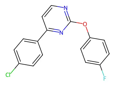 4-(4-Chlorophenyl)-2-(4-fluorophenoxy)pyrimidine structure