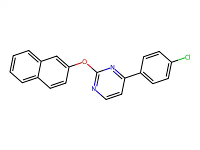 4-(4-Chlorophenyl)-2-(2-naphthyloxy)pyrimidine structure