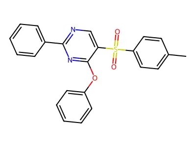 4-Methylphenyl 4-phenoxy-2-phenyl-5-pyrimidinyl sulfone structure