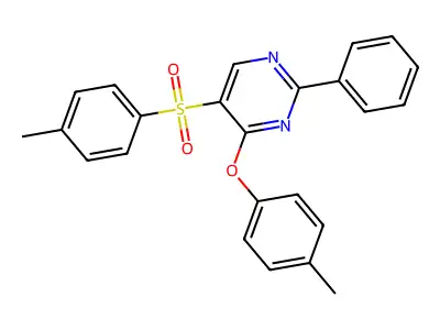 4-(4-Methylphenoxy)-5-[(4-methylphenyl)sulfonyl]-2-phenylpyrimidine structure