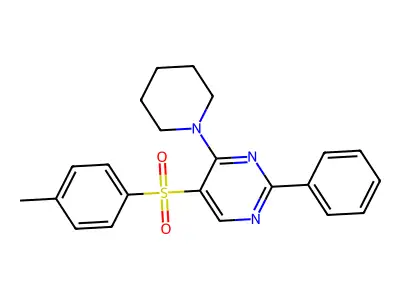 4-Methylphenyl 2-phenyl-4-piperidino-5-pyrimidinyl sulfone structure