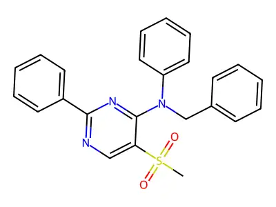N-benzyl-5-(methylsulfonyl)-N,2-diphenyl-4-pyrimidinamine structure