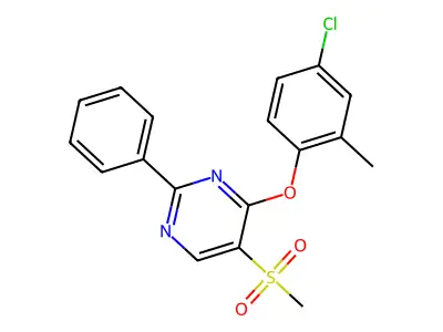 4-(4-Chloro-2-methylphenoxy)-2-phenyl-5-pyrimidinyl methyl sulfone structure