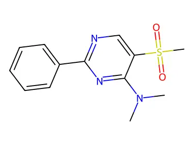 N,N-dimethyl-5-(methylsulfonyl)-2-phenyl-4-pyrimidinamine structure