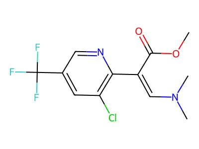 methyl 2-[3-chloro-5-(trifluoromethyl)pyridin-2-yl]-3-(dimethylamino)prop-2-enoate structure