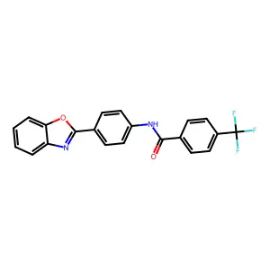 N-[4-(1,3-benzoxazol-2-yl)phenyl]-4-(trifluoromethyl)benzamide structure