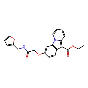 Ethyl 3-{2-[(2-furylmethyl)amino]-2-oxoethoxy}pyrido[1,2-a]indole-10-carboxylate structure