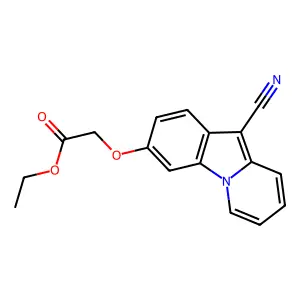 Ethyl 2-[(10-cyanopyrido[1,2-a]indol-3-yl)oxy]acetate structure