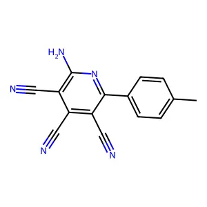 2-Amino-6-(4-methylphenyl)-3,4,5-pyridinetricarbonitrile structure